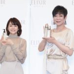 ミッツ・マングローブさん石田ゆり子さんのナチュラルメイクにビックリ「エリクシール 温感メイク落とし 新CM発表会」