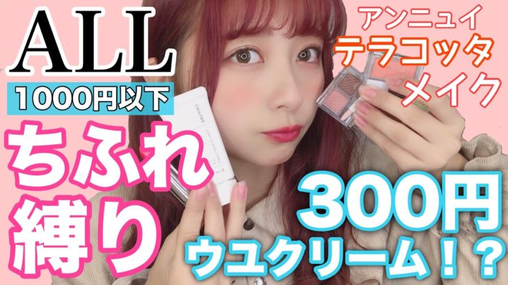 【ほぼ３００円代】アンニュイなテラコッタ系のちふれ縛りメイクを紹介したよ！優秀コスメ多数