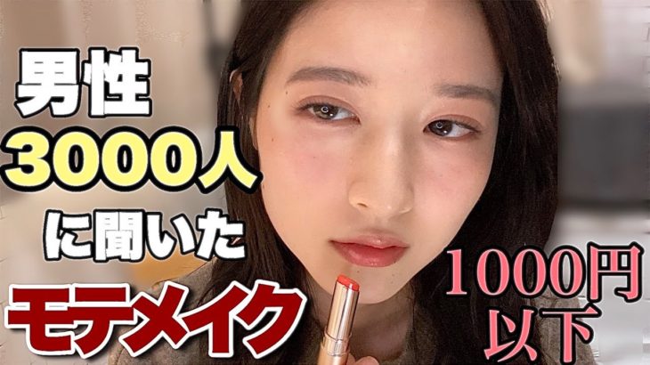 【メイク】【ほぼ1000円以下】男性3000人に聞いて本当のモテメイクしたので全国の女子に伝える。(予想外の回答) (プチプラ、ナチュラル)