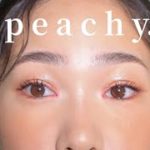 目頭にピンクのアイライナー？日本人に似合うナチュラルだけど今どき海外メイク🌸Peachy Clean Makeup tutorial
