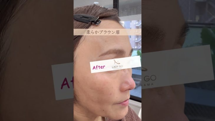 眉メイクのビフォーアフター#40代メイク #50代メイク #60代メイク #眉メイク