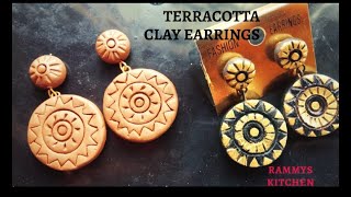 How to make Terracotta Clay Earrings | Handcrafted Simple Design |Classy Ramya