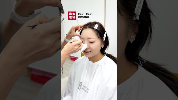 和装メイク ナチュラルABGメイク#洛楽着物RAKURAKUKIMONO#京都着物レンタル#京都和服體驗#京都和服体验#和装メイク#kyotokimonorental#振袖#kimonomakeup