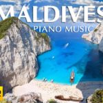 【モルディブ気分 4k映像】癒しの波音とギターBGM（睡眠・読書・勉強・作業用）｜ハワイ・沖縄気分｜Maldives relaxing 4k video & Soothing piano music