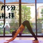 YOGA#4：朝ヨガ５分｜初心者◎｜太陽礼拝A｜Sun Salutation.