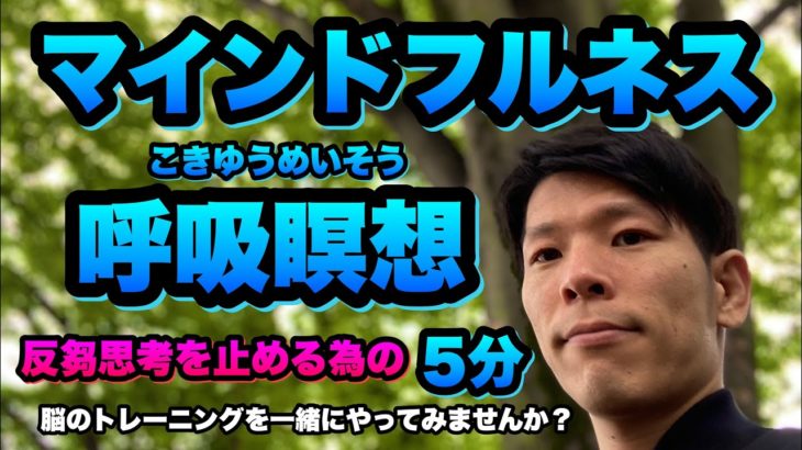 反芻思考を止める【５分間のマインドフルネス瞑想（呼吸法）】やり方と解説入り