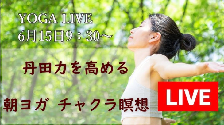 【丹田力を高める 朝ヨガ チャクラ瞑想】心と体の中心となる丹田力を高める 第2チャクラ活性化 15分ライブ配信 #13