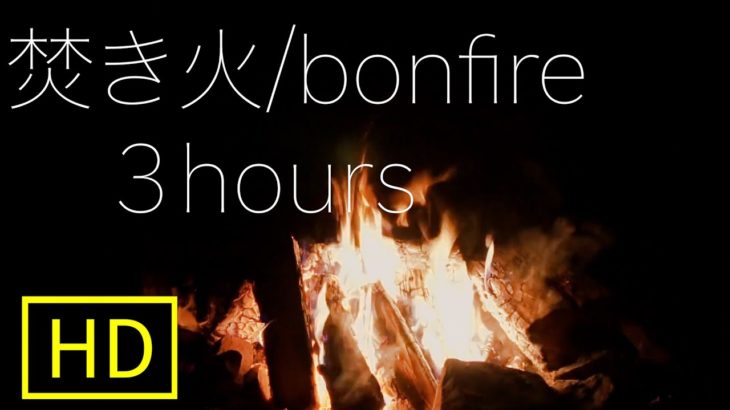 【３時間 安眠&作業用】焚き火/bonfire【癒しBGM &AMSR】