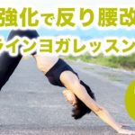 【ヨガ10分】体幹強化しながら反り腰改善！ダウンドッグから脚を一歩で出す練習方法 No.0022