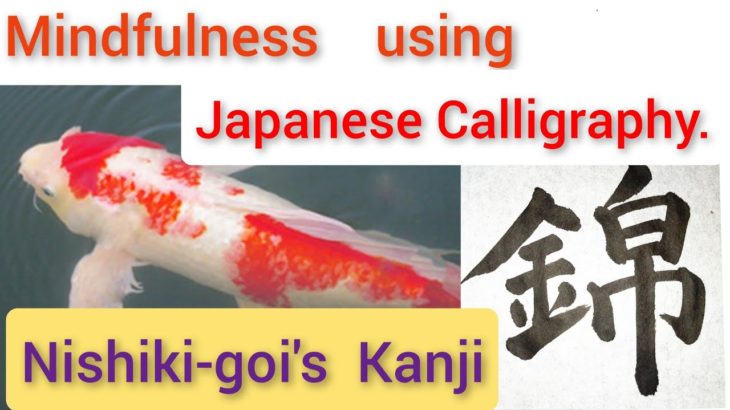 “錦”Mindfulness using Zen Japanese Calligraphy “錦”.  書道でマインドフルネス瞑想