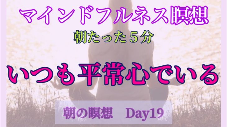 マインドフルネス瞑想　DAY19