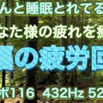 テンポ116 周波数432Hz 528Hzで疲れを癒し睡眠不足解消、幸運体質へ。