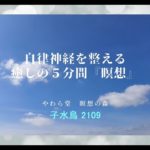 自律神経を整える　癒しの５分間『瞑想』【子水鳥2109】