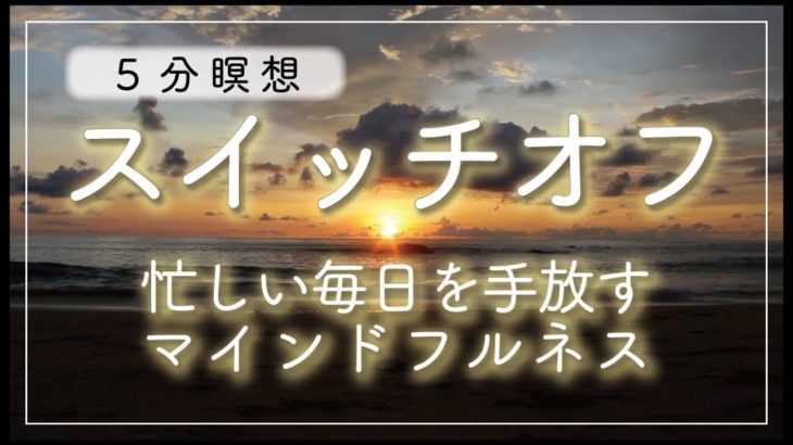 【5分瞑想】スイッチオフ｜忙しい1日を手放すマインドフルネス瞑想