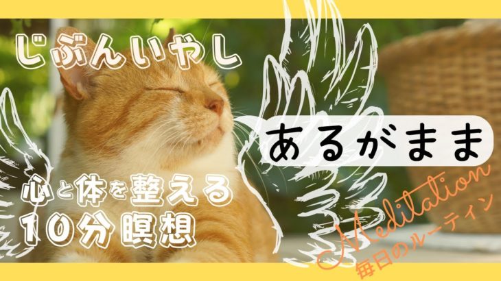 【誘導瞑想】10分  ただそこに在るだけの自分　あるがままの私　自分癒しの瞑想  ＃3