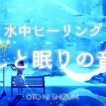 【睡眠用BGM・水の音・疲労回復】癒されて眠る水中のヒーリング音楽 | シータ波 | 528Hz |瞑想にもおすすめ| ONS-0069