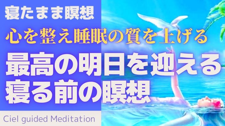 【誘導瞑想】横になって今日を癒し明日の最高の幸せを設定する寝る前瞑想🍀✨　ヒプノセラピー　イメージワーク
