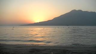 【ヒーリング】桜島からの朝陽に輝く錦江湾【瞑想】癒しのリズムロングバージョン30分