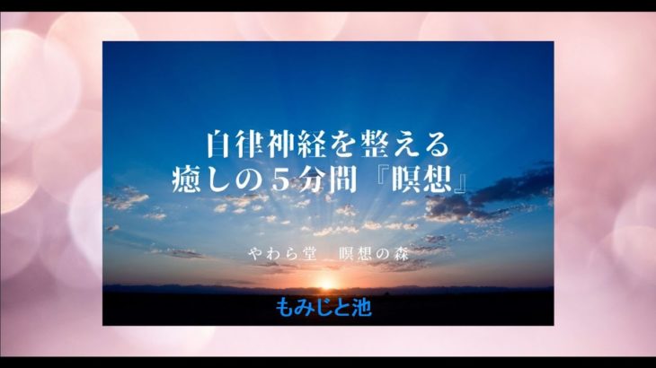 自律神経を整える　癒しの５分間『瞑想』【もみじと池 2201】