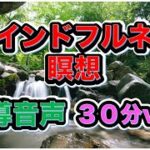 【マインドフルネス瞑想】毎日聞けば、悩みが消える！誘導音声 30分 川のせせらぎVer.