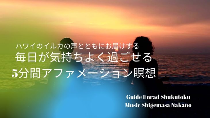 一日が心地良く過ごせる✨瞑想誘導✨ハワイのイルカの声と癒しの音楽に乗せて朝の5分間アファメーション瞑想