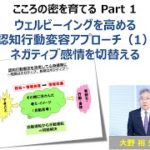 こころの密を育てる Part 1 ウェルビーイングを高める認知行動変容アプローチ（1）ネガティブ感情を切り替える（全国生活習慣病予防月間2022市民公開講演会）