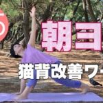 朝ヨガオンライン 猫背改善ワーク