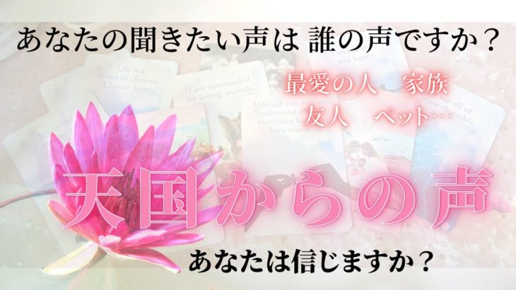 【天国からあなたへ】伝えたいメッセージ【スピリチュアル リーディング】