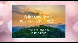 自律神経を整える　癒しの５分間『瞑想』【 冬の空 2202】
