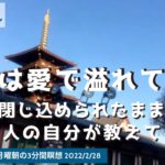 【朝の瞑想】過去の自分を癒して、今に生きて、未来を見る瞑想（幸せ度アップ、月曜朝の3分間瞑想 2022/2/28）