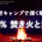 【睡眠用BGM・焚き火の音 睡眠・波の音】星空キャンプで眠る 100%焚き火と波音 | 睡眠 | 自然音 | ASMR | 集中 bgm | ONS-0106
