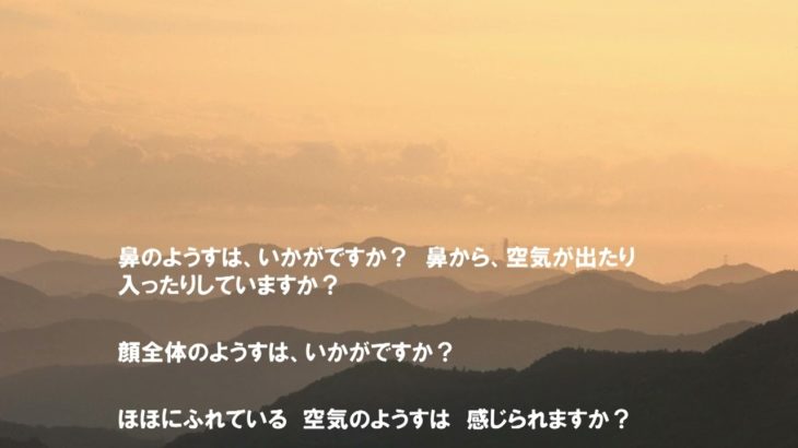 マインドフルネス瞑想　からだを感じる