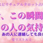 [スピリチュアルタロット占い]🔮今、この瞬間のあの人の気持ち🌠(今、あの人に連絡しても良いですか❔😞😊💫)