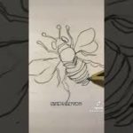 ゆうちゃんのお絵描きNo.555「蜂はスピリチュアル」#アルコールインクアート #shorts #tiktok #蜂#蜂の巣