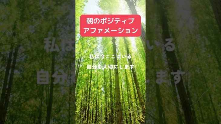 朝のポジティブアファメーション 潜在意識 引き寄せの法則 マインドフルネス瞑想ガイド#Shorts