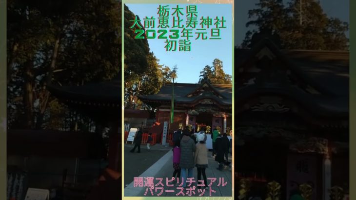 開運スピリチュアルパワースポット栃木県#大前恵比寿神社/2023年元旦初詣Good Luck Spiritual Powerspot Omae Ebisu Shrine#Shorts
