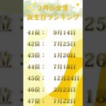 2月の運勢誕生日ランキング💖  #占い  #運勢  #スピリチュアル