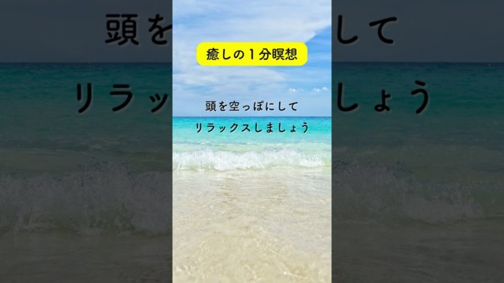 【ショート】海辺のビーチで今ここに戻る マインドフルネス瞑想 心を整える 誘導瞑想 呼吸法 #shorts