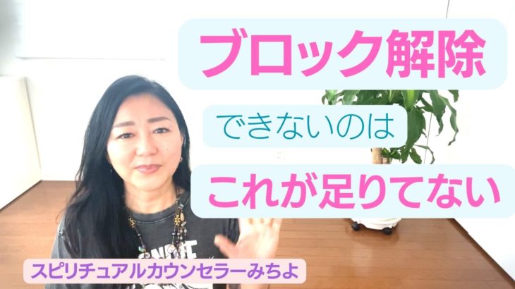 vol.164【スピリチュアル】ブロックを外すと起こること【みちよ】スピリチュアルカウンセラー　ヒーラー　ブロック解除