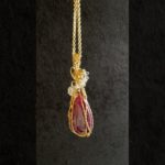 あなたの名前を基に仕上げるスピリチュアルネックレス 〜人生の全てで勝ち組になれる〜 ルビー・イン・ゾイサイト&ハーキマーダイヤモンド ネックレス