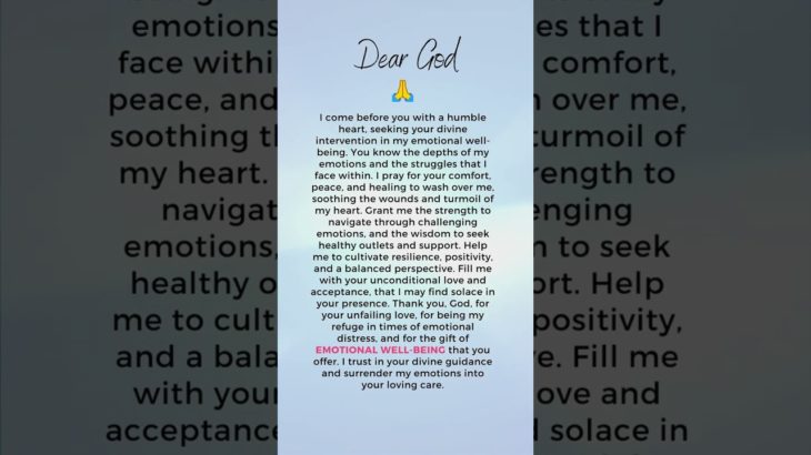 🙏Grant Me Emotional Well-Being | PRAYER