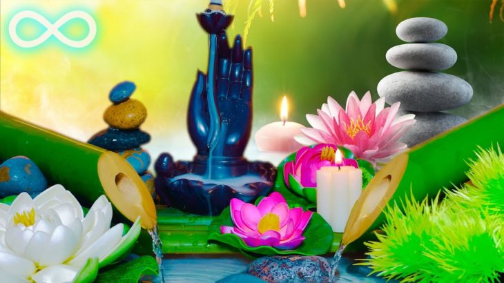 4k 魂の癒しの音、リラックスできる水の音楽、瞑想と勉強、癒しのピアノの音、竹管に流れる水の音/ 3Hours Bamboo Water Fountain & Healing Music