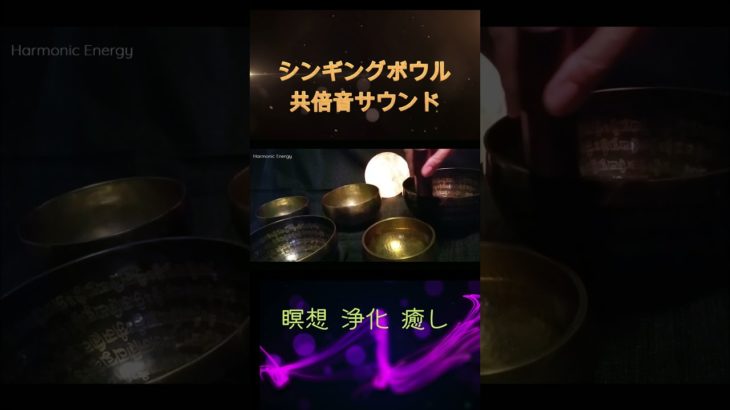 【チベットシンギングボウル】 共倍音ヒーリングサウンド～瞑想・浄化・心が落ち着く・癒し　Singing Bowl Coharmonic Healing Sounds　#shorts#シンギングボウル