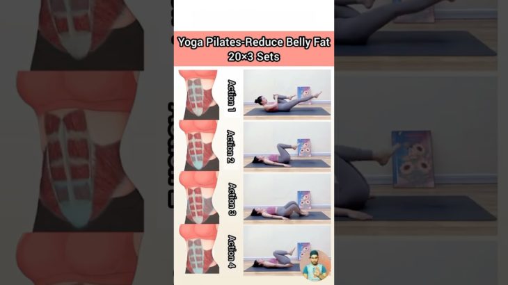 Yoga Pilates-Reduce Belly Fat#short #reducebellyfat #bellyfatloss #yoga