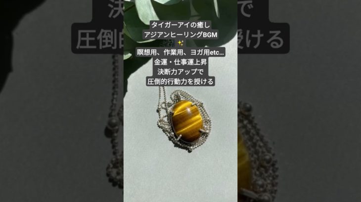 タイガー・アイの癒しbgm ｜金運上昇｜願いは叶う #瞑想音楽 #パワーストーン #subscribe #浄化音楽 #開運 #金運 #タイガーアイ#金運が上がる音楽 #金運 音楽 #shorts