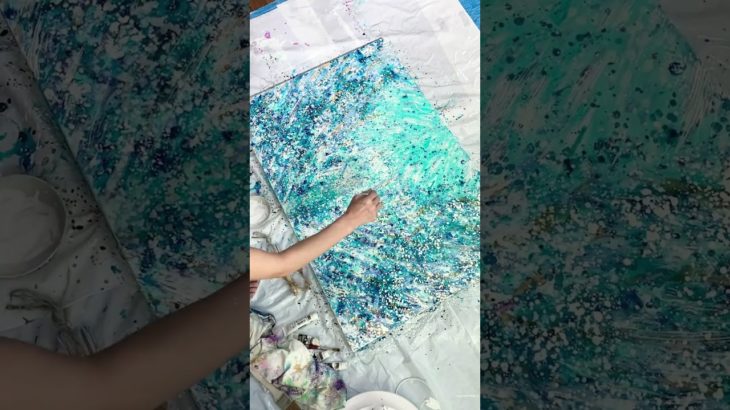 心の空 #shorts #アート #アート作品 #メイキング #スピリチュアル #抽象画 #アクリル画 #絵 #絵の具 #制作過程 #art #artwork #making #inprogress