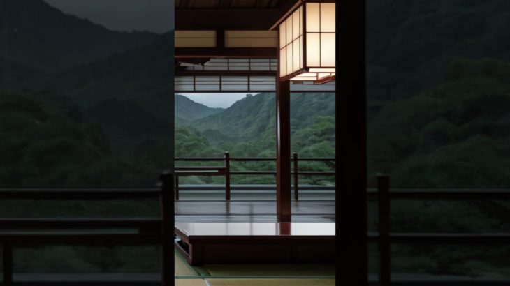 【穏やかな眠りへ導く癒しの音風景3-1】Japanese Rain Meditation – Healing rain seen from a Japanese room Ⅲ