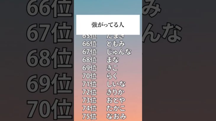 【名前占い】強がってる人ランキングTOP100 #占い #スピリチュアル #名前占い