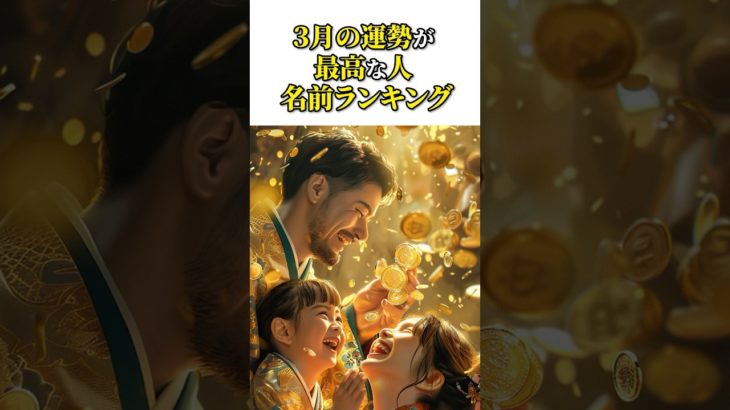 3月の運勢が最高過ぎてヤバイ人の名前ランキング #開運 #豪運  #運気 #スピリチュアル #占い #幸運