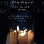 明日を迎える準備、夜の計画。　眠りネコmugiの瞑想 (Good Sleep with Meditation) #shorts